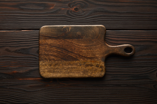 top view of wooden and empty cutting board with copy space  - Photo, Image