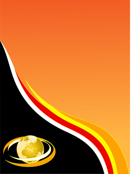 μια επαγγελματική κάρτα του μαύρο και πορτοκάλι - Διάνυσμα, εικόνα