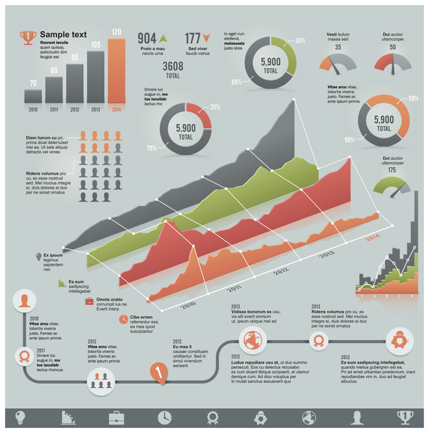 Vektor üzleti kapcsolatos infographic elemek - Vektor, kép