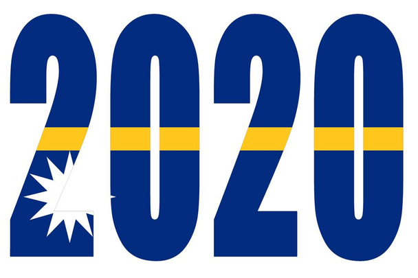 Odizolowane banery liczbowe na rok 2020 z białym tłem, szczęśliwego Nowego Roku. - Zdjęcie, obraz