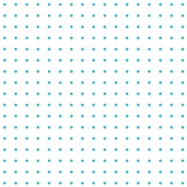 Turquoise polka dots op witte achtergrond    - Vector, afbeelding