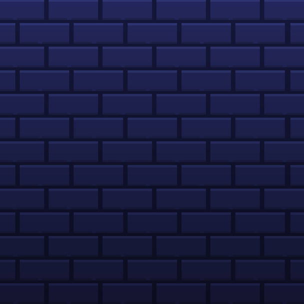 Dark blue brick wall with dimming. Vector illustration - Vector, Image