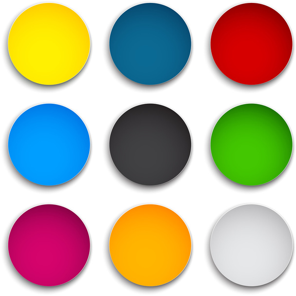 Round colorful icons. - Vector, Imagen