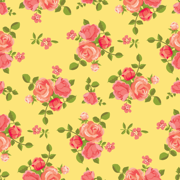 Roses pattern - Vektor, Bild