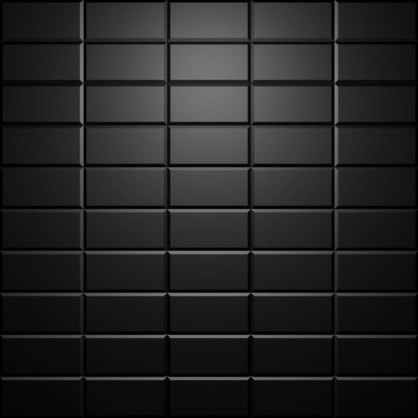 Klasické černé dlaždice design textury pozadí. 3D vykreslení - Fotografie, Obrázek