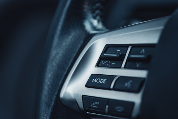 sound volume control panel on car dashboard - Фото, изображение