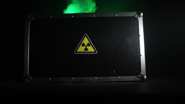 radiation sign on black box - Footage, Video
