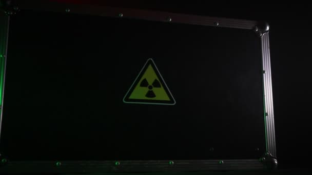 radiation sign on black box - Footage, Video