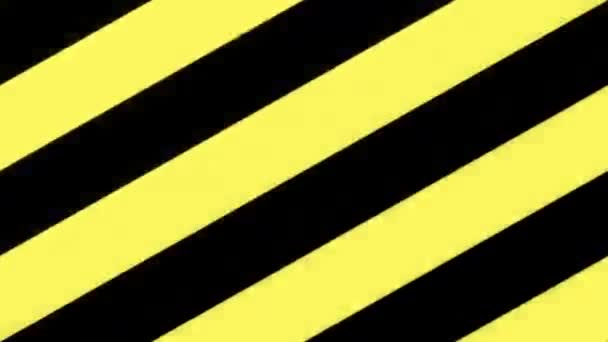 Gelbe und schwarze Streifen auf unendlichem Zoom - Filmmaterial, Video