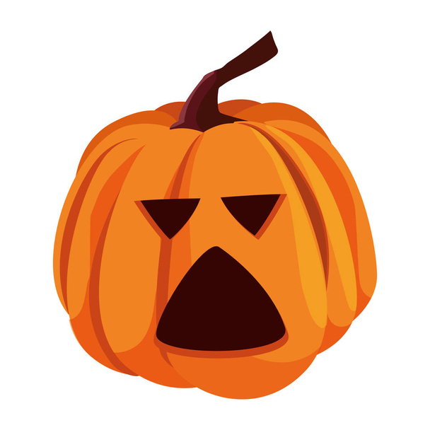 Halloween pumpkin cartoon vector design icon - Vector, Image