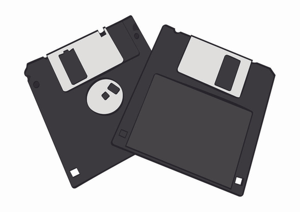 Retro Diskette Vektor Illustration auf weißem Hintergrund - Vektor, Bild