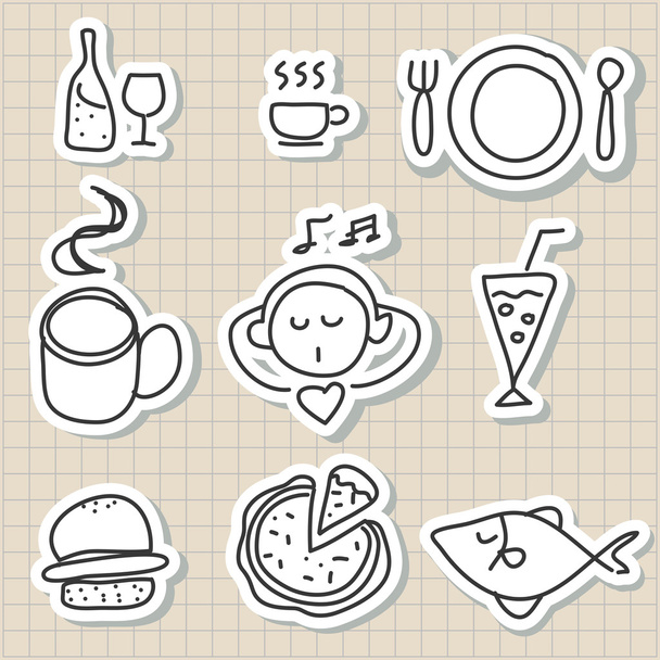 Food drink icon set - Vector, Image