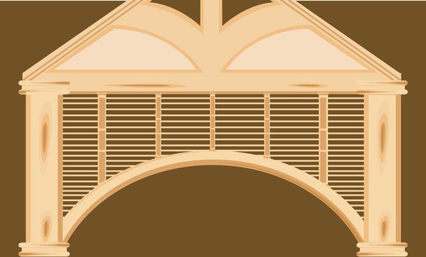 Arch in pillars - Vector, Image