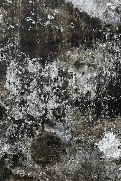 älteste dunkle Wand mit Putzhintergrund. alte Vintage Texturen - Foto, Bild
