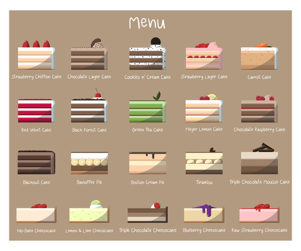 We have multiple flavors of cake and offer to suit everyone's taste - Вектор, зображення