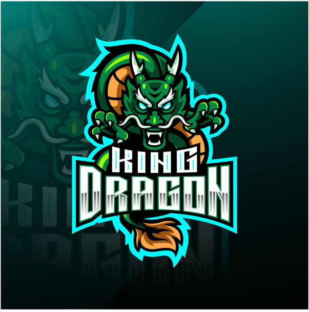 Dragon King maskotka logo Projekt - Wektor, obraz