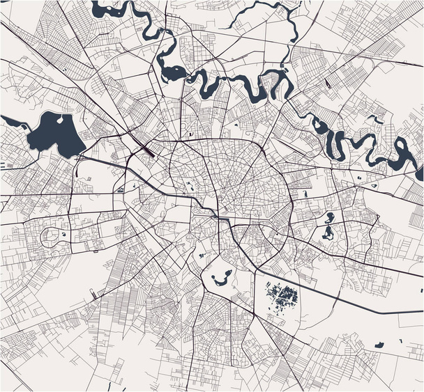 carte de la ville de Bucarest, Roumanie
 - Vecteur, image