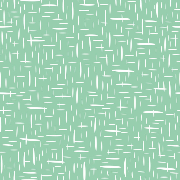 Hand drawn basket weave design in random geometric layout. Seamless vector pattern on mint green background. Great for wellbeing, cosmetic, food products, summer, packaging, stationery, texture - Vector, Image