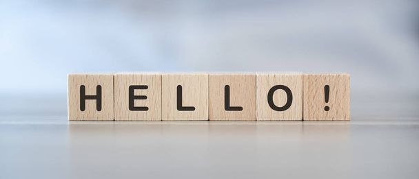 Word hello on cubes - Photo, Image