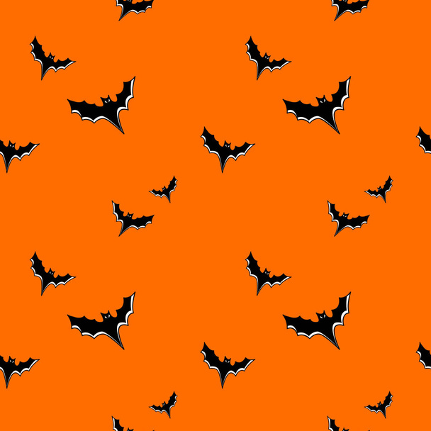 halloween symbols bats vector seamless pattern  - Vetor, Imagem
