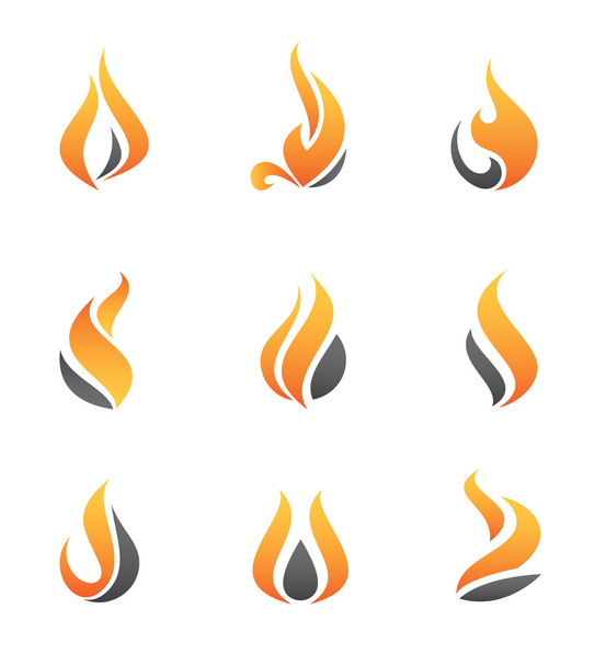 Символ вогню та логотип, піктограма, швидкісна графіка для швидкого автомобіля
 - Вектор, зображення