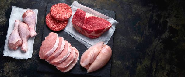 Raw meat assortment - Photo, image