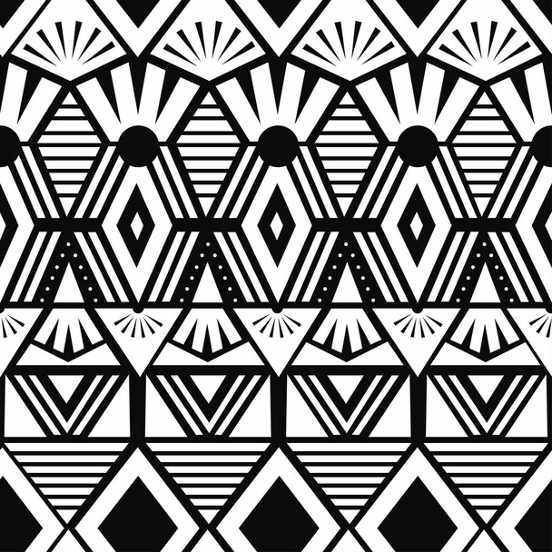 Seamless vintage pattern with Ethnic and tribal motifs. Colorful design aztec bohemian design. Vector illustration. - Vector, afbeelding
