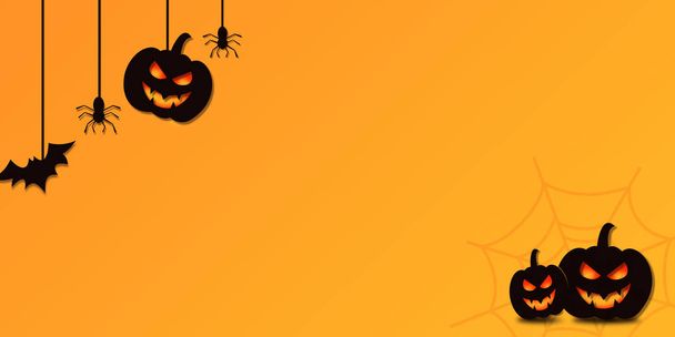 Happy Halloween znamení a téma ilustrace pozadí s dýní - Fotografie, Obrázek
