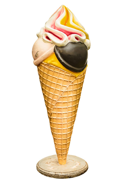 Retro styled image of an ice cream statue - Zdjęcie, obraz