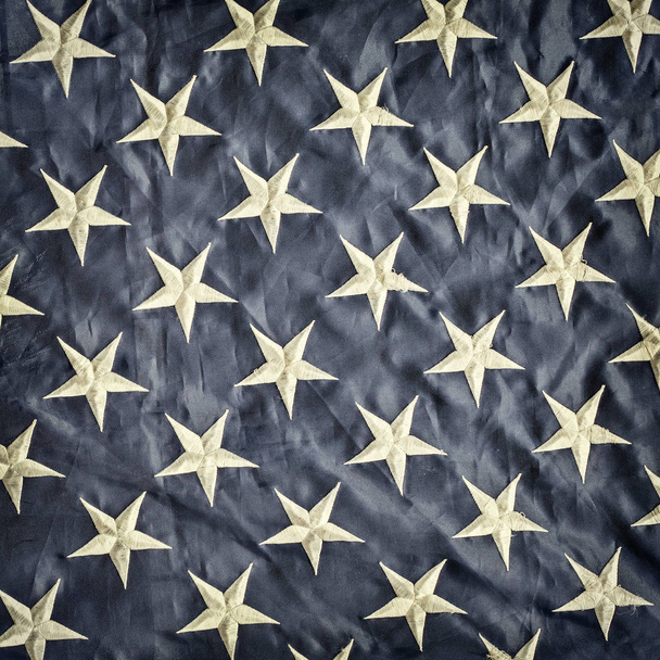 Retro styled image of a detail of the American flag - Foto, immagini
