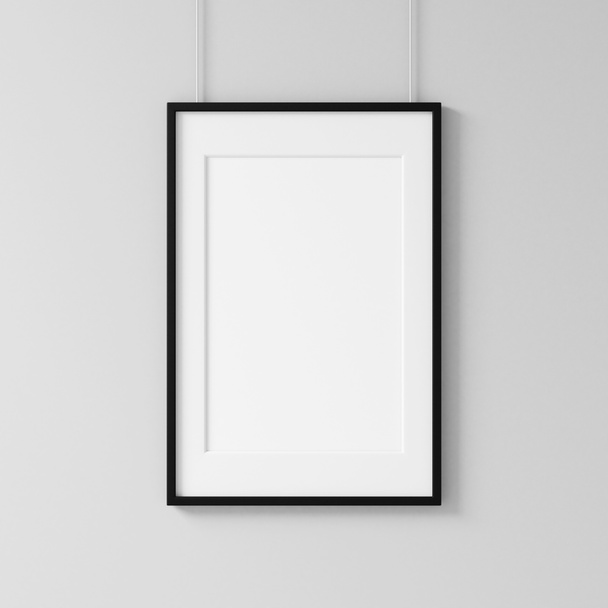 Fehér üres poszter keret mockup, 3D renderelés - Fotó, kép