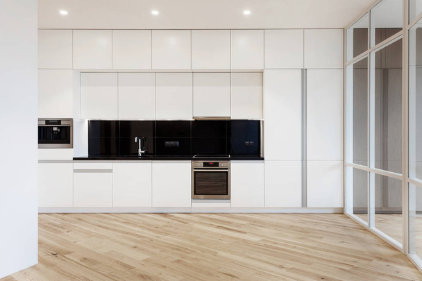 Modern és új konyha beépített készülékvel - Fotó, kép