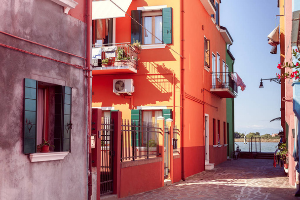 ostrov Burano barevné domy  - Fotografie, Obrázek