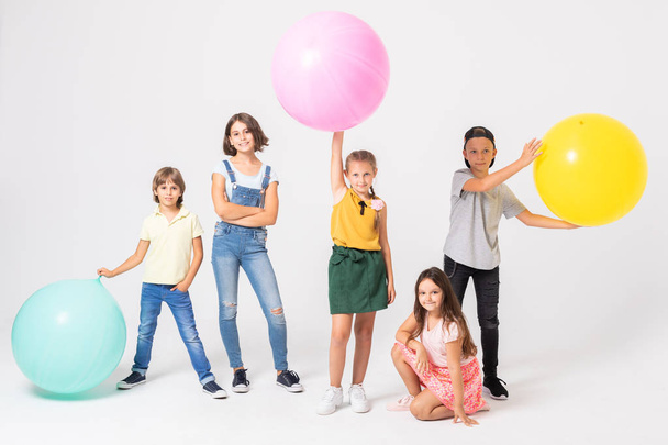 Children and balls - Фото, изображение