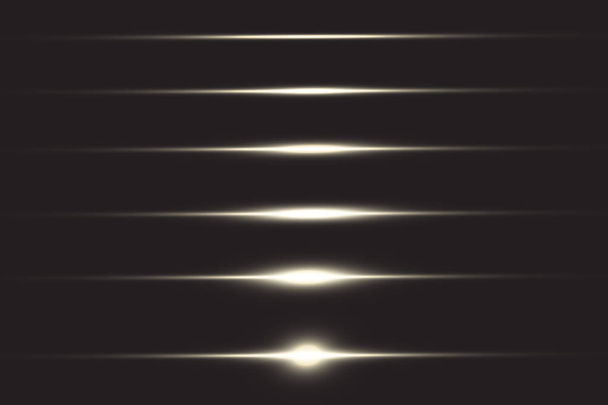 Líneas abstractas con efecto de luz brillante. Brillo efecto de luz especial. Líneas brillantes sobre fondo transparente. Líneas vector. - Vector, Imagen