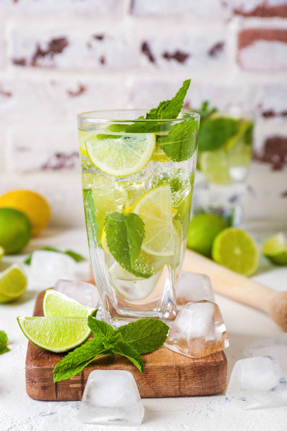Glass of fresh mojito on table - Photo, Image