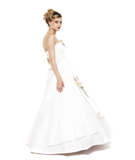 Beautiful blonde bride wearing wedding dress - Valokuva, kuva