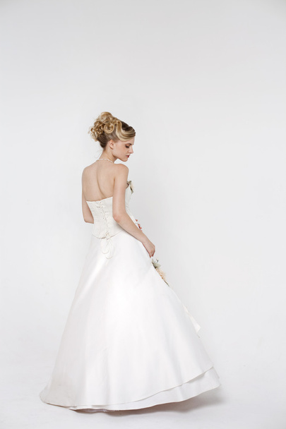 Beautiful blonde bride wearing wedding dress - Fotografie, Obrázek