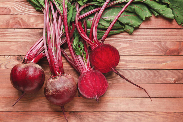 Fresh beets on wooden background - Photo, Image