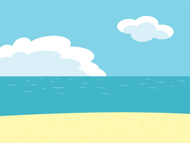 Vektor-Cartoon-Stil Hintergrund der Küste. guter sonniger Tag. - Vektor, Bild