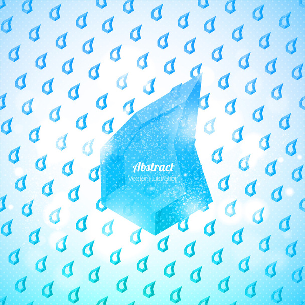 Polygonal shining drop of rain. Seamless background. - Vector, Image