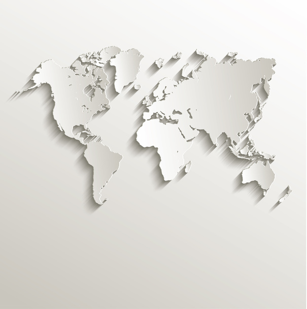 ラスター世界地図カード 3 d ネイチャー - 写真・画像