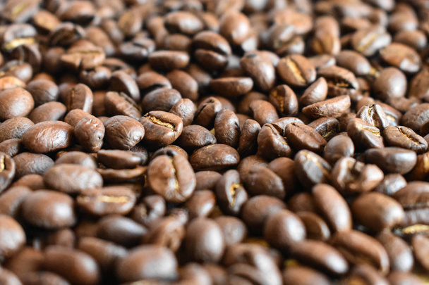 Closeup de grãos de café torrados - Foto, Imagem