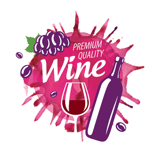 Logo vectoriel de vin rouge éclaboussé sur fond blanc
 - Vecteur, image