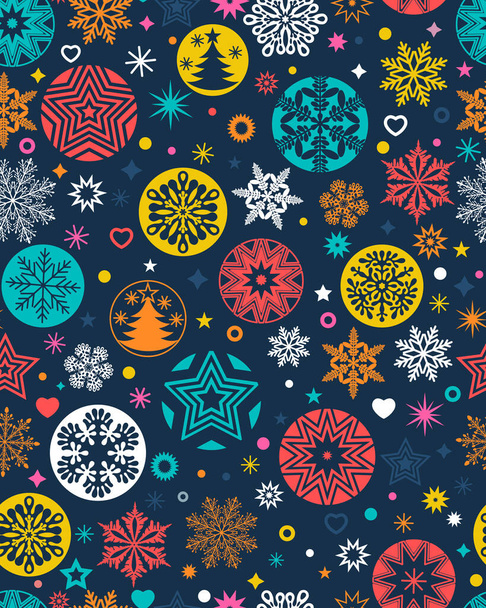 Seamless New Year endless pattern. Holiday texture for packaging. vector illustration . - Вектор,изображение