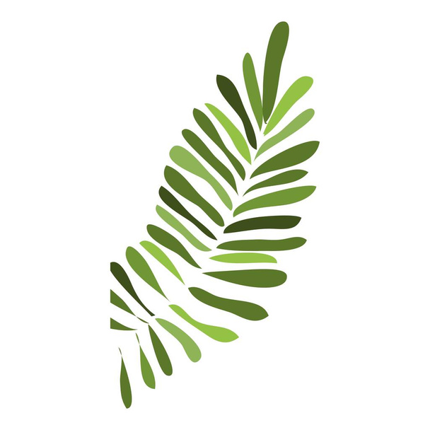 Tropical leaf icon, cartoon style - Vektör, Görsel