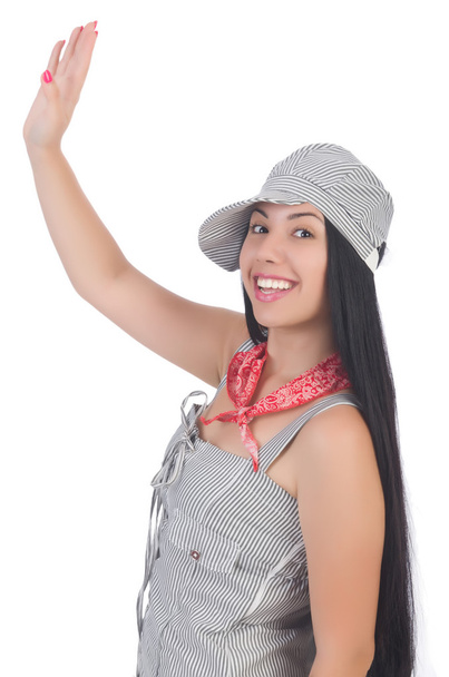 Женщина в панаме готова к летним каникулам - Фото, изображение