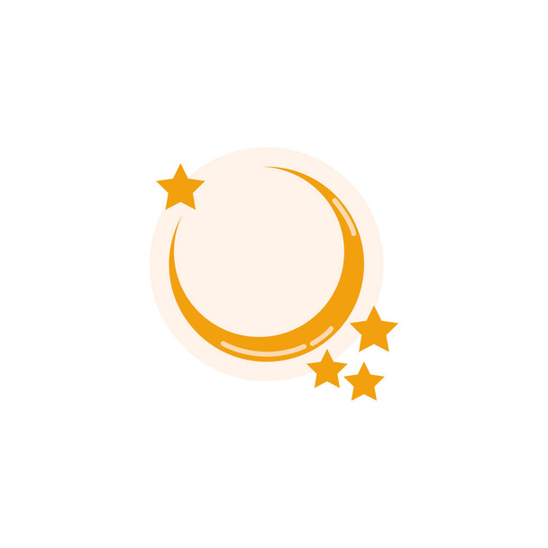 moon night with stars halloween - Vector, Imagen