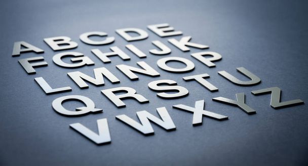 Alphabet made with solid letters - Photo, Image