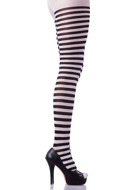 zwart-wit legging - Foto, afbeelding